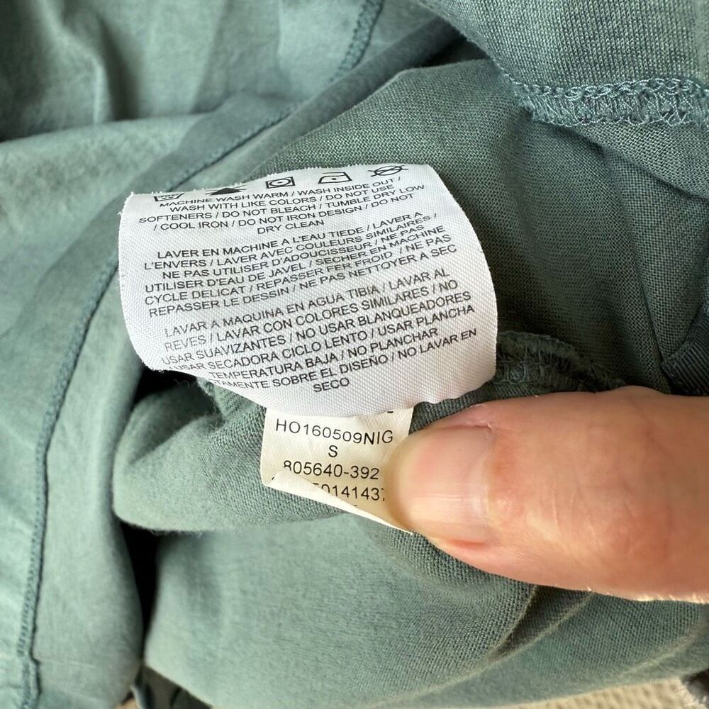 Nike Sage Green Cotton Long Sleeve Tshirt S - Picture 7 of 7